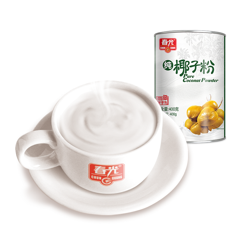 春光食品 海南特产 纯椰子粉400g*2 椰奶椰汁粉早餐冲饮罐装
