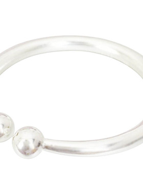 实心重工古法珠子银手镯现货