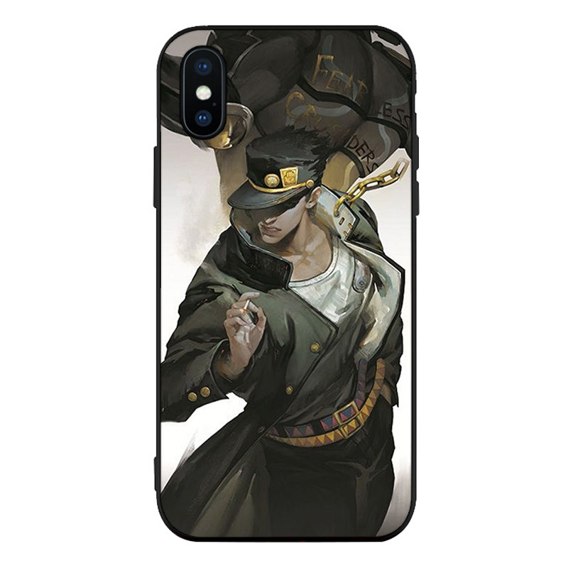 JOJO的奇妙冒险6s适用x手机壳8plus磨砂iphone5s软壳7挂绳6全包边