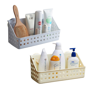 便万家无痕贴收纳置物架多功能卫浴厨房免打孔塑料壁挂篮承重力强