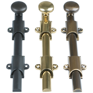 德国品质欧式纯铜半圆插销明装加长黑色仿古铜亮金别墅大门窗门闩