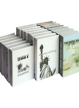 英文装饰书假书仿真书装饰客厅摆件道具书摆设书房书柜创意家居书