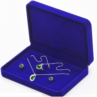 新款高档粉红色珠宝首饰盒 三件套珍珠项链吊坠套装盒 时尚礼品盒