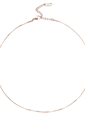 极简冷淡风钛钢镀金女金色项链