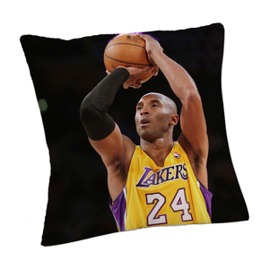定制NBA篮球明星科比投篮精准印花抱枕DIY自己照片十字绣抱枕刺绣