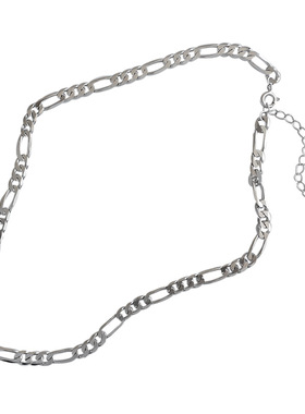 通体s925纯银复古光面爱心项链