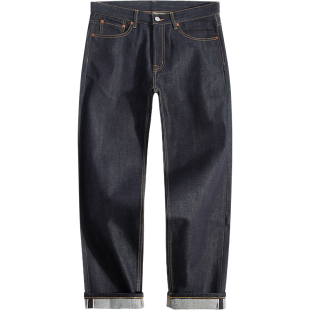 15oz原色养牛款 直筒宽松硬朗潮流长裤子男款冬 赤耳丹宁牛仔裤