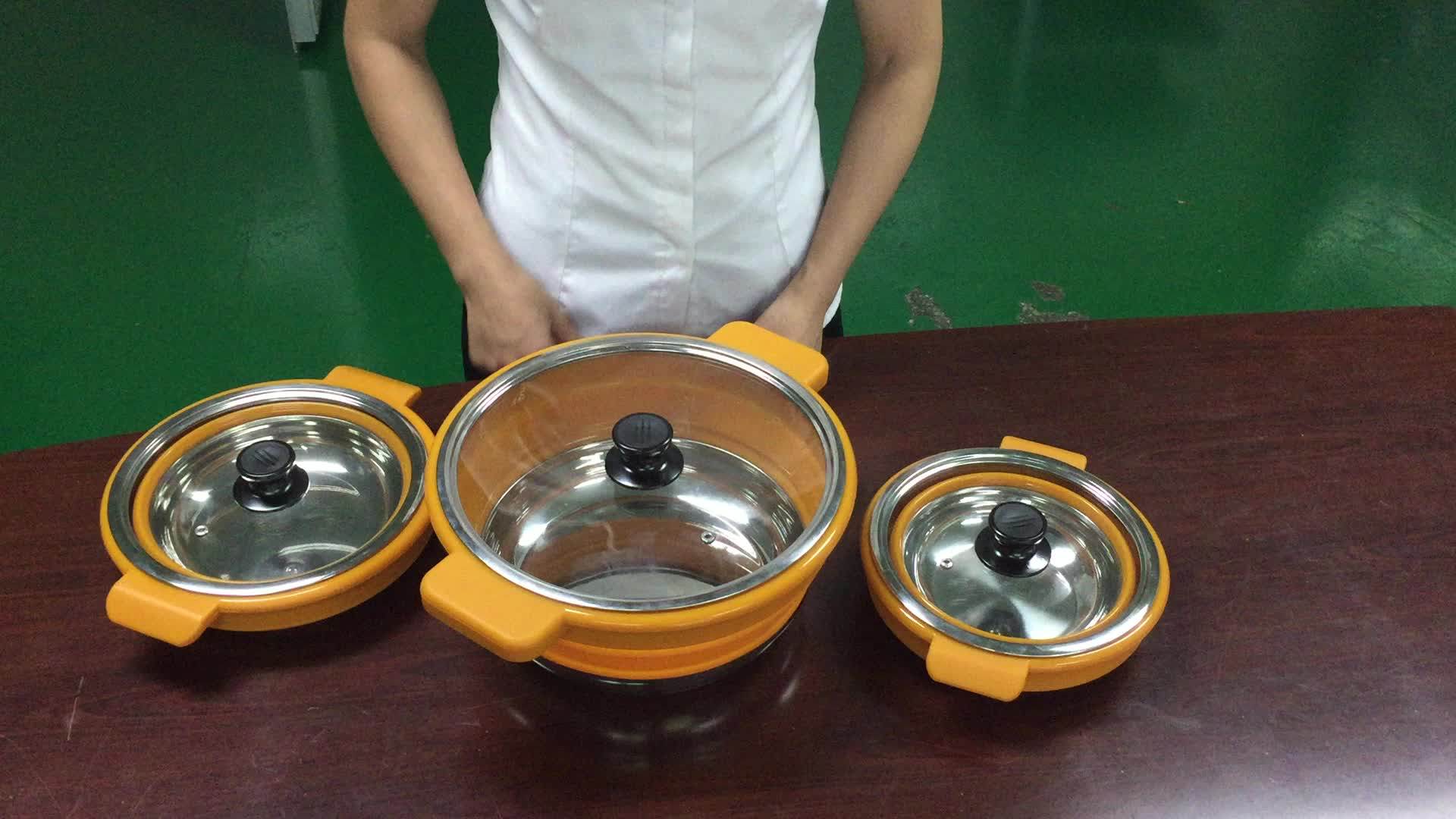 Patented Product Camping Commercia Flame Free Cooking Pot Cookware Set