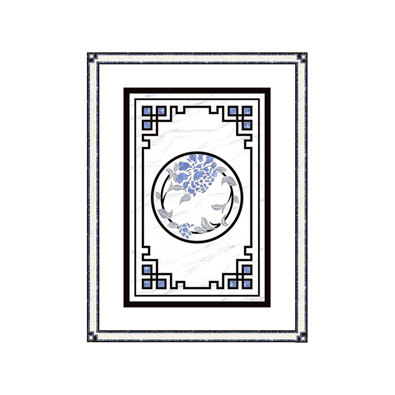 现代简约客厅拼花地砖800x8抛晶砖