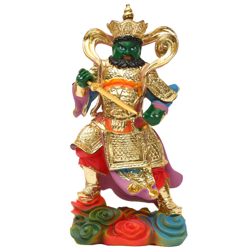 贴金彩绘四大天王菩萨供奉佛像