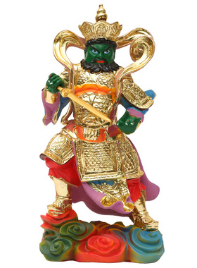 贴金彩绘四大天王菩萨供奉佛像