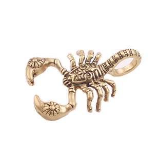 中国风纯黄铜天蝎座子钥匙扣项链吊坠挂件男女汽车儿童礼品