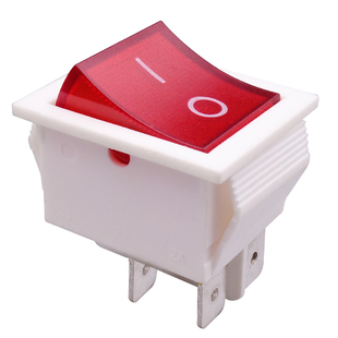 上开牌船型开关 KCD2 6个脚 带灯220V 开孔22*28 质比台湾