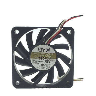 AVC F6010B12HS 12V 0.19A 6010 6cm 3线CPU AMD电脑机箱散热风扇