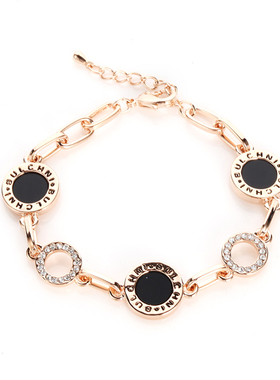 韩版爆款金色圆形手链