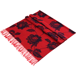 中老年人羊毛围巾女士冬季羊绒披肩两用奶奶中年妈妈老人加厚保暖