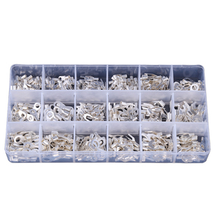 冷压裸端子18合1盒装套装接线Y型U型O型圆形叉形裸铜鼻子接线端头