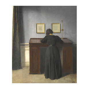 Hammer哈默修伊人像高级灰轻奢小众画北欧客厅挂画酒店会所装饰画