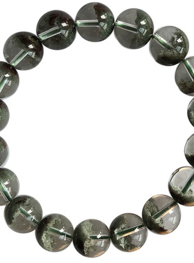 天然巴西绿幽灵水晶情侣手链