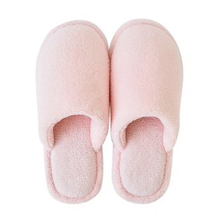 homestory冬款舒适保暖居家室内珊瑚绒半包拖鞋防滑底秋冬情侣拖