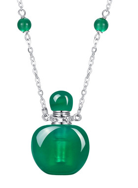 精油瓶香薰925银吊坠送生日礼物