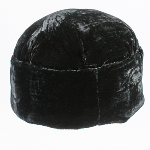 秋冬老年人冬季保暖女棉帽子厚款寿星老奶奶太婆丝绒帽70岁80黑帽