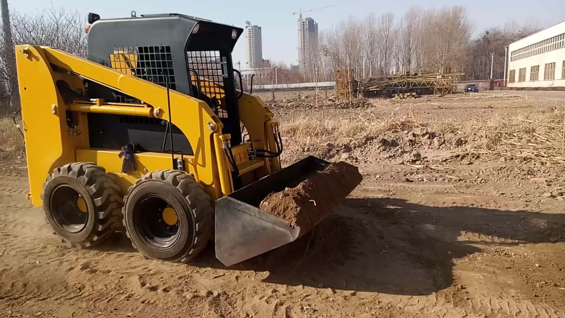 China Mini Track Skid Steer Loader With Perkins Diesel Engine For Sale