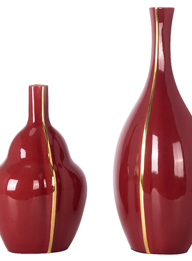 新中式风酒红色书房陶瓷客厅桌面