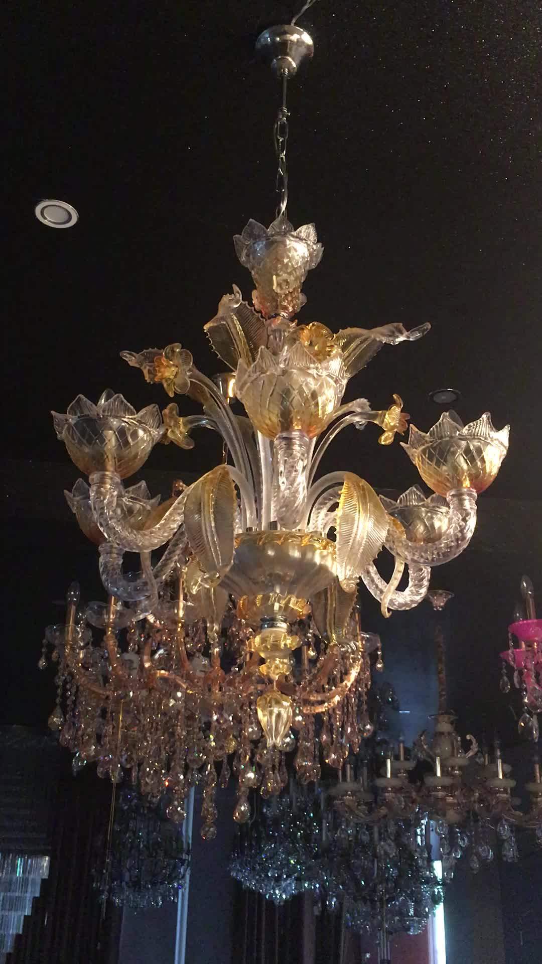 Home Decoration Modern Palace Murano Glass Chandelier Lighting