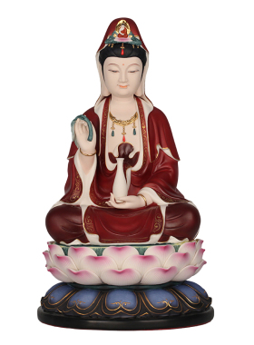 观世音供奉彩绘德化陶瓷镇宅