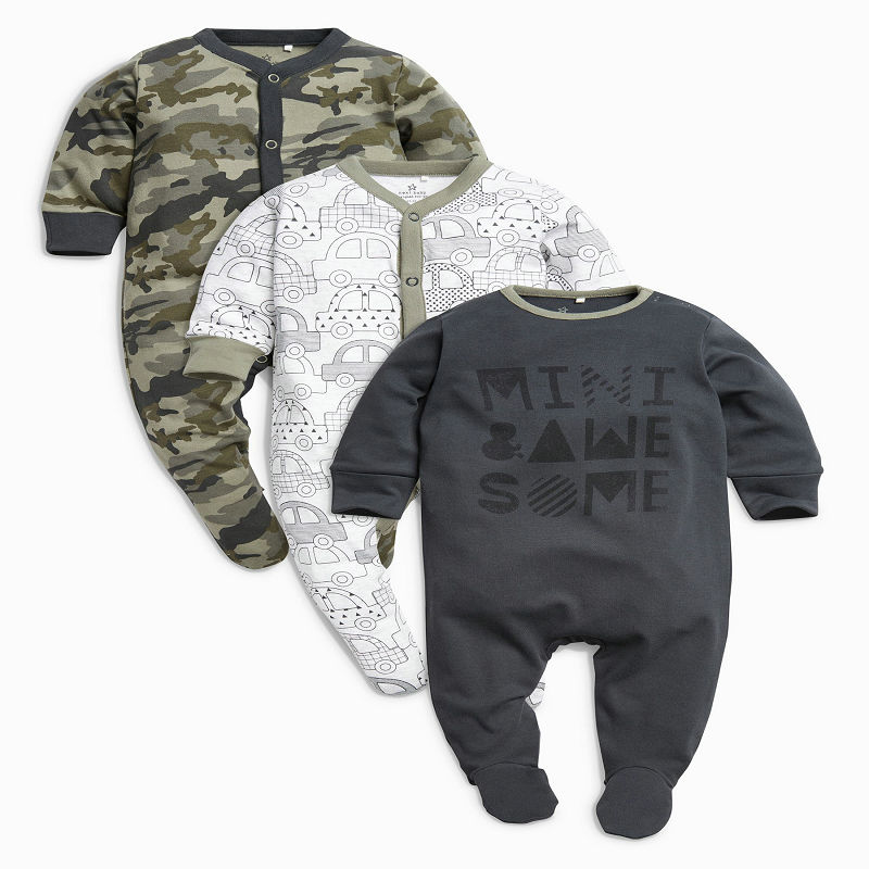 婴幼儿纯棉单层爬服连体衣现货