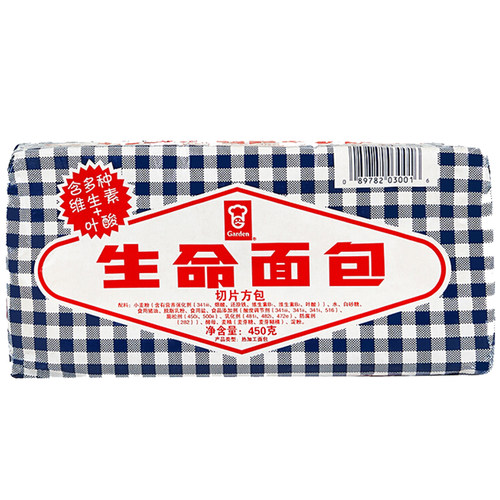 嘉顿/Garden蜡纸生命面包吐司方包切片营养健康早餐全麦代餐低0