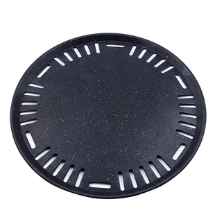 韩式烤盘麦饭石不粘商用家用圆形炭火无烟环保烧烤锡纸煎盘烤肉锅