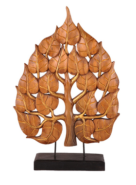 泰国菩提树东南亚风金箔桌面装饰