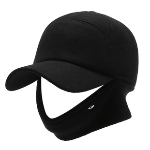 帽子男冬天棒球帽男士秋冬休闲爸爸老年人加厚保暖鸭舌帽护耳百搭