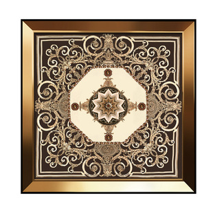 尚尚木莲 现代奢华玄关装饰画 美式欧式客厅壁画 丝绢挂画 锦庭