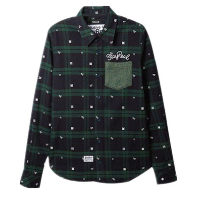 阿信同款长袖休闲格子衬衫