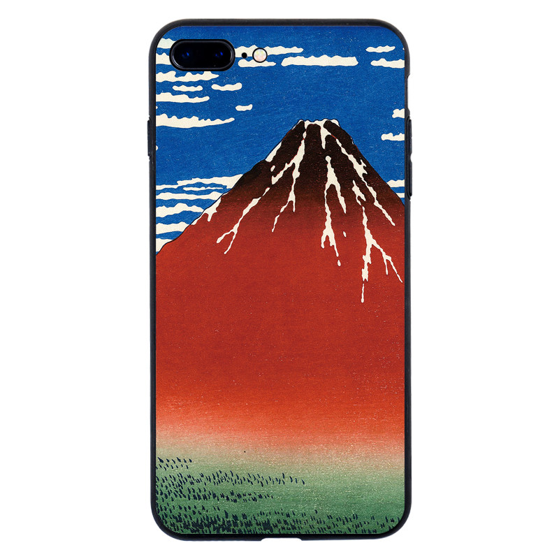 葛饰北斋浮世绘适用iPhoneX苹果6/8p手机壳11/12全包磨砂vivoX27p