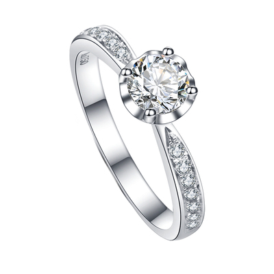 一克拉玫瑰金订婚戒托