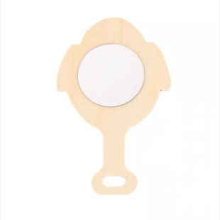 DIY木质小镜子白胚超轻粘土儿童手工制作玩具手绘创意美术幼儿园