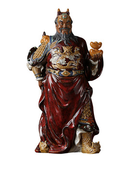 陶瓷工艺商务送礼柜门赵公明摆件