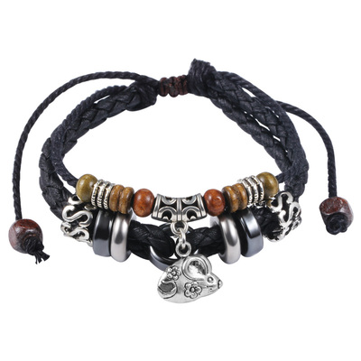 十二生肖手链男潮人韩版编织皮绳