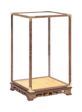 定制宝笼玻璃罩防尘木质工艺品
