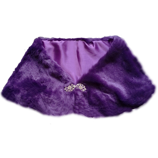 秋冬新娘结婚婚纱礼服毛披肩晚装旗袍外搭晚宴仿皮草伴娘披肩