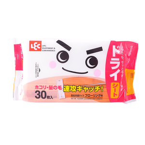 日本进口LEC 一次性地板清洁干纸巾 静电除尘纸扫把除尘纸 30片装
