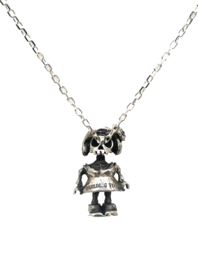 骷髅情侣手办吊坠项链定制刻字