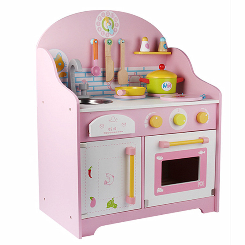 品牌木制做饭玩具幼乐比女食玩