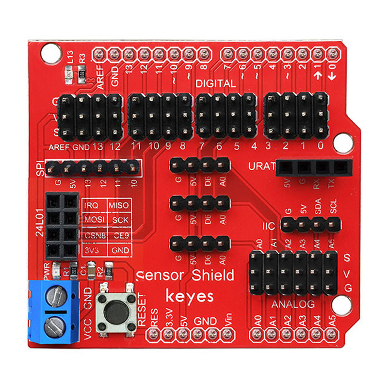 V5 Sensor shield传感器扩展板适用arduino UNOR3编程扩展DIY实验