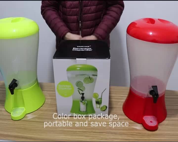 Varyag 10l Lager Capacity Soft Drink Plastic Juice Dispenser Colorful