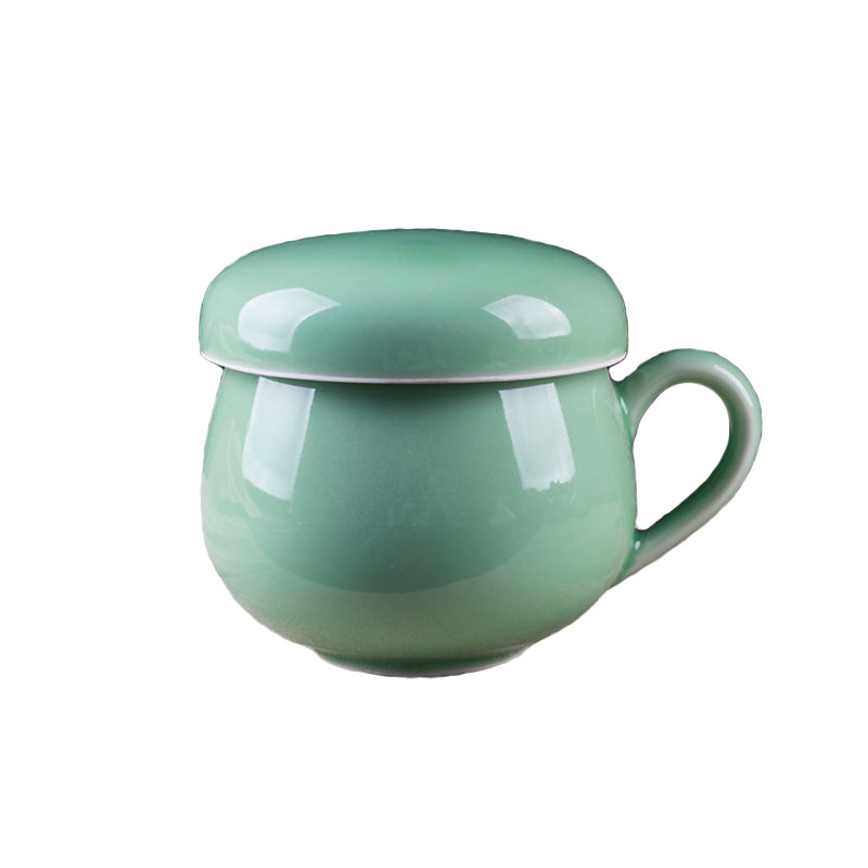 龙泉青瓷茶杯陶瓷过滤办公杯水杯茶杯